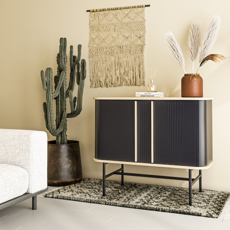 Makhai 100cm Wide Sideboard, Natural/Black