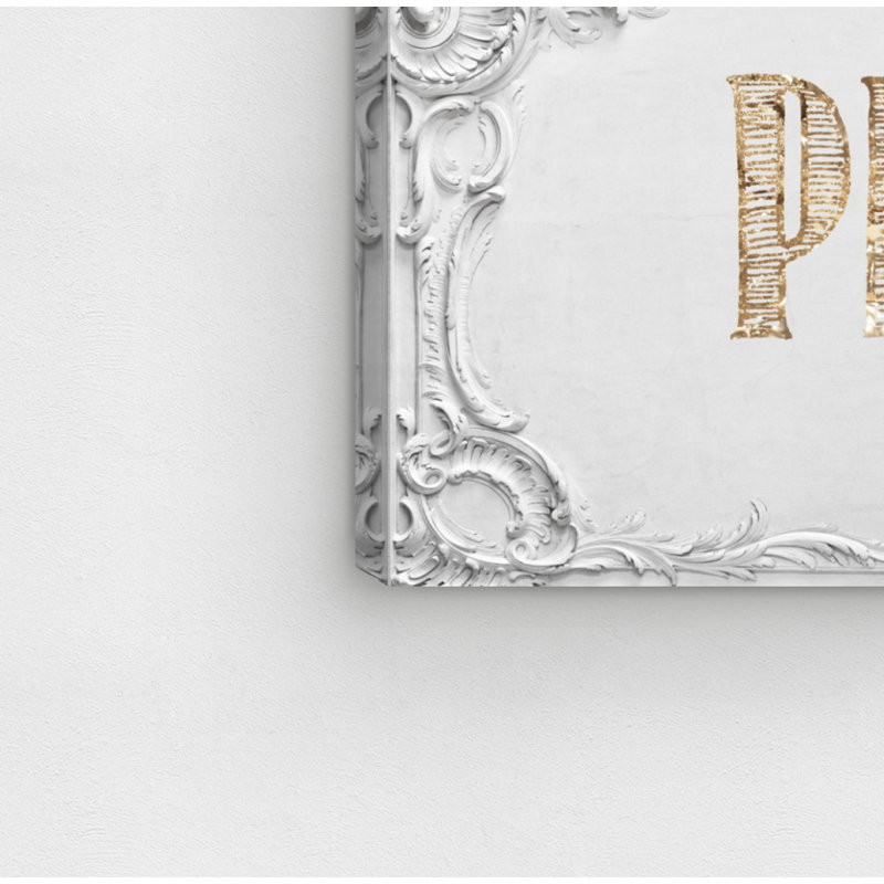 Glam Gold Quotes Champagne Problems - impression sur toile tendue, H 36 po x l 54 po x P 1,5 po