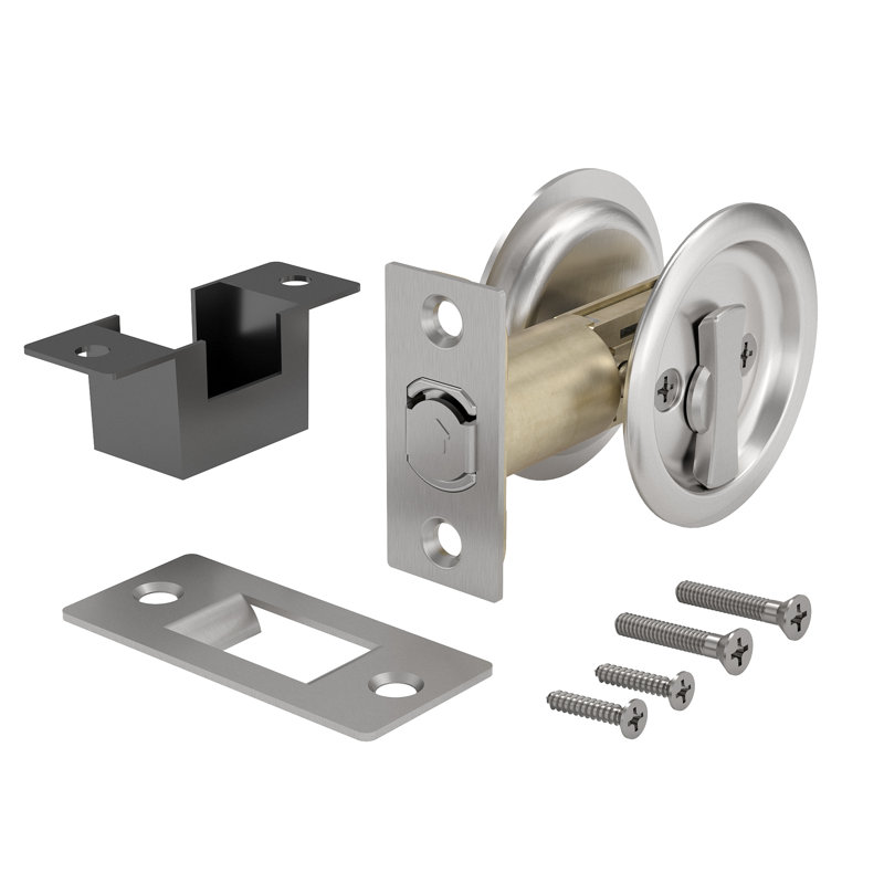 Pocket Door Pull, Brushed Nikel