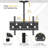 Mount-It! Height Adjustable Ceiling TV Mount | Fits 32 to 86 in. TVs | 175 Lbs. Capacity