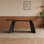 Mid-Century Thick Walnut Rectangular Table