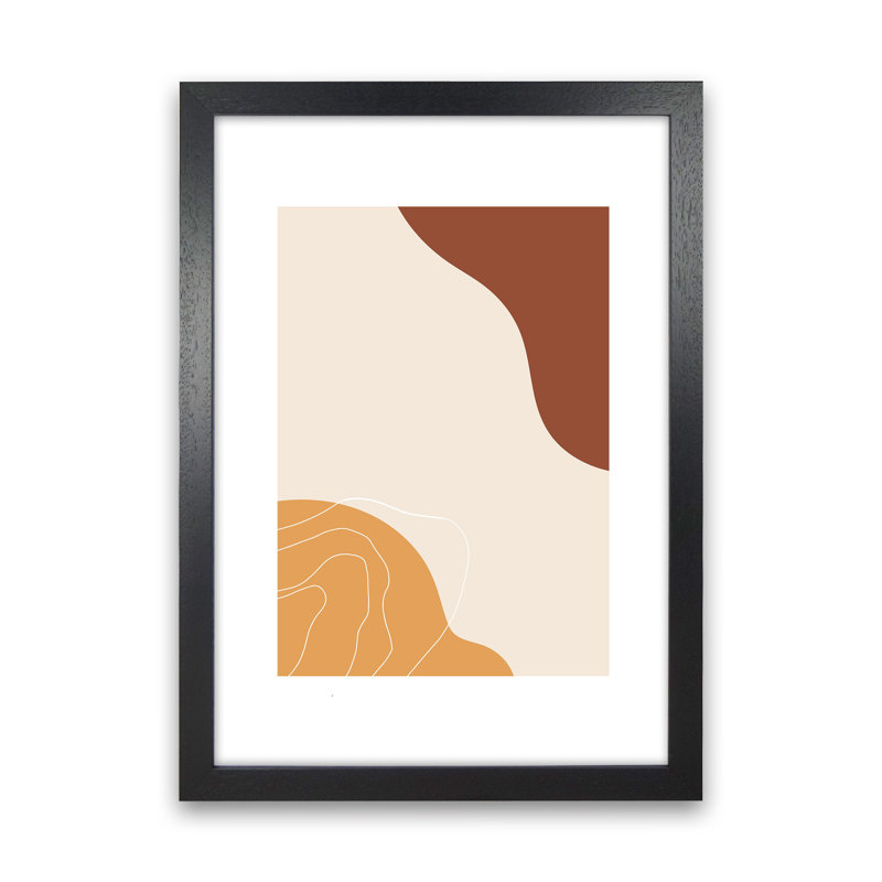 Mica Sand Abstract N27 by Pixy Paper - Print, Black Framed, 29.7cm H x 21cm W x 3cm D