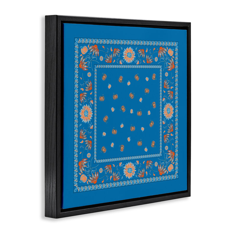  "Blue Sky Harvest", art mural sur toile par Safa Diab, H 25 po x l 25 po, Cadre flottant noir de jais
