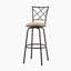 Tabouret de bar et de comptoir pivotant convertible moderne et contemporain en microfibre de 53 cm (21 po) avec pivotement à 360 degrés, hauteur réglable et cadre en fer (ensemble de 3)