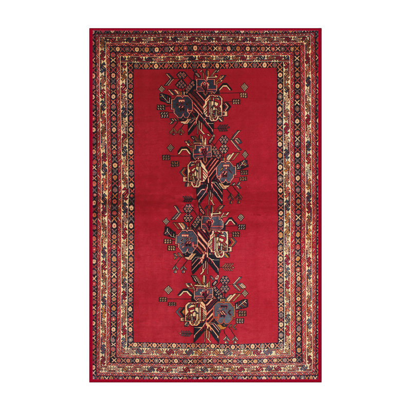 Tapis rouge à motif sud-ouest, Rectangle 5 pi x 7 pi