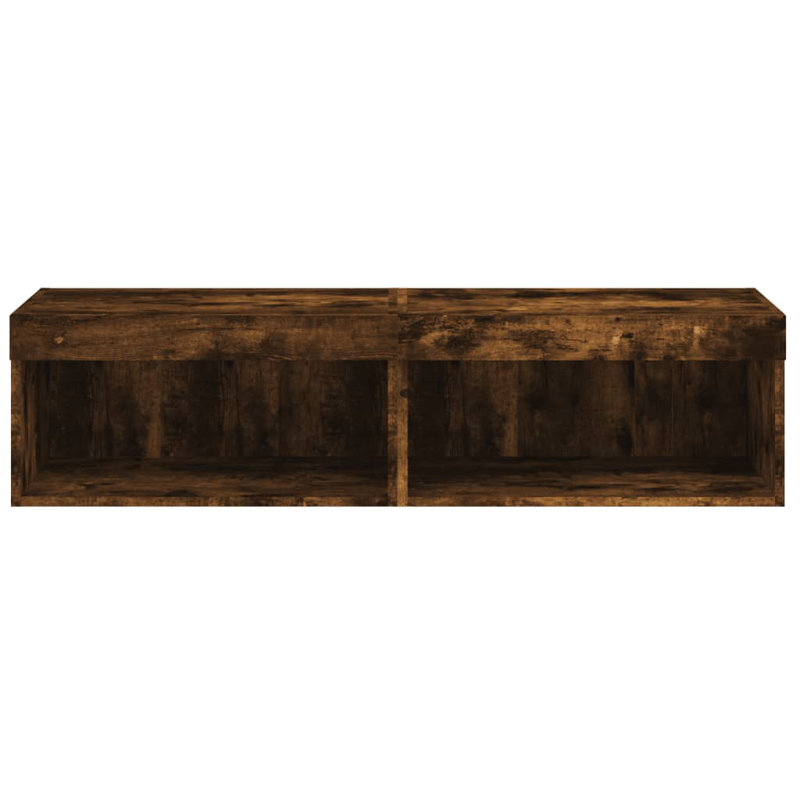 Barok Unfinished TV Stand for TVs up to 28", Smoked Oak