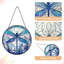 Libellule décorative pour fenêtre en verre coloré Suncatcher