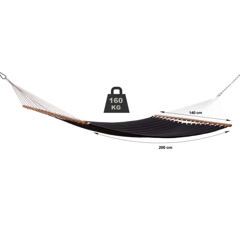 Abrah Double Classic Hammock, Black