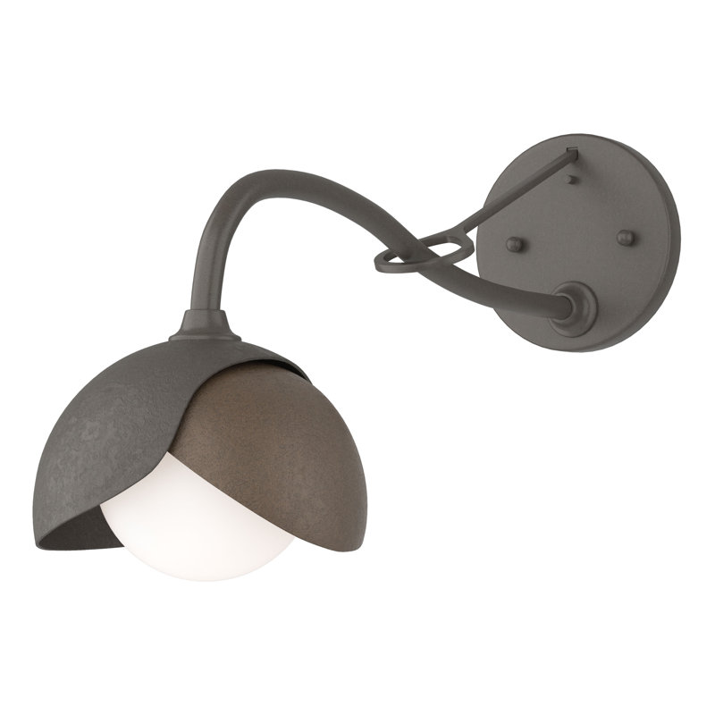 Brooklyn 1 - Light Hardwired Armed Sconce, Dark Smoke, Bronze