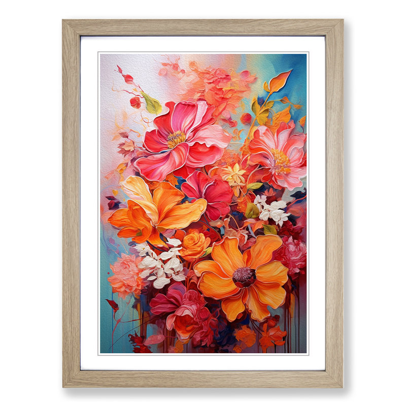 Single Picture Frame Print on Wood, Oak Framed, 64cm H x 46cm W