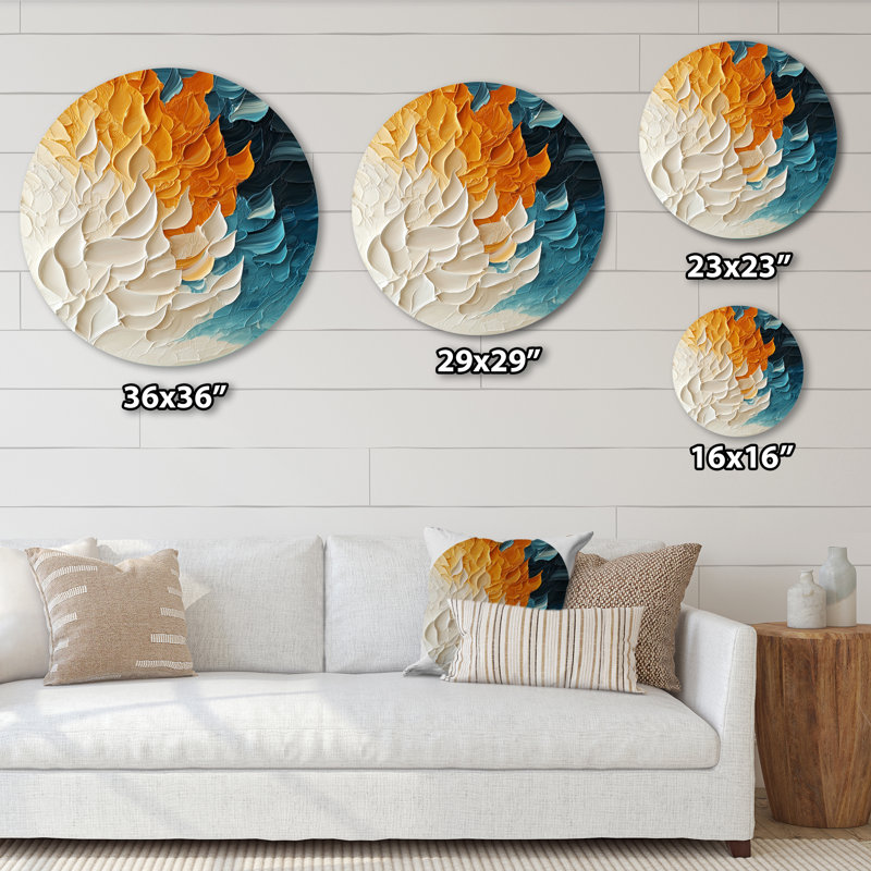 Alongi - Biomorphism Round Metal Wall Decor, 23" H x 23" W