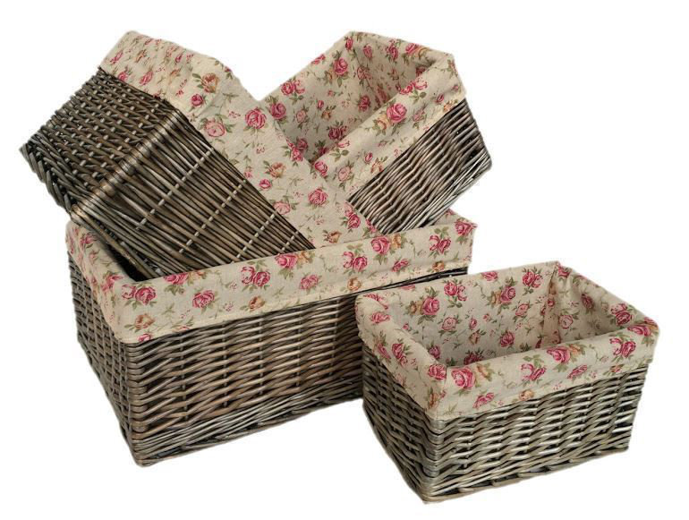 Lily Manor Wicker Decorative Basket, 17cm H x 33cm W x 20cm D