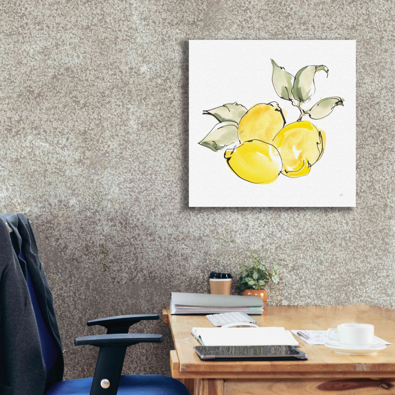 «Lemons II» par Chris Paschke, estampe numérique sur toile, L 26 po x H 26 po