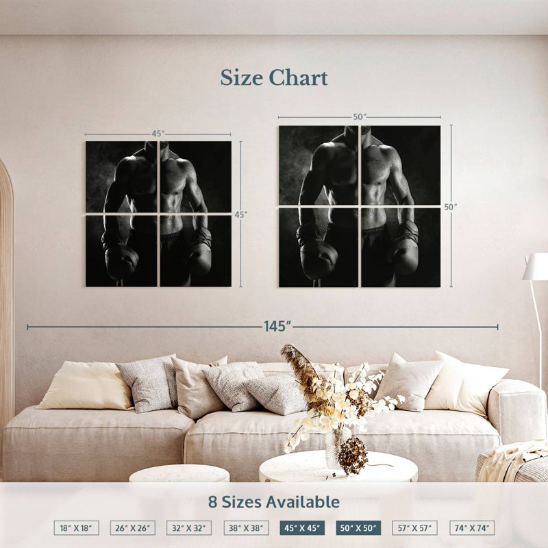 Boxer Sirci Muscular, H 45 po x l 45 po