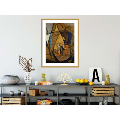 «Man at the Cafe» par Juan Gris - impression giclée sur cadre