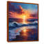 Jaune, bleu, coucher de soleil, océan, bonheur, plage, art mural-1536641723-1536641718