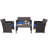 4 - Person Patio Conversation Set with Cushions-797615318
