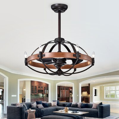 Gracie Oaks Crossman 29.92'' Ceiling Fan with Light Kit & Reviews | Wayfair