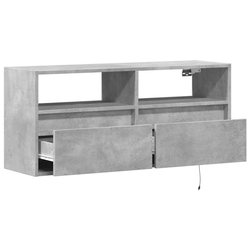 Dallton Unfinished TV Stand, Concrete Grey, 100cm