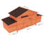 Poulailler en bois massif pour l'extérieur avec 2 nichoirs et entrées de rang, plateau étanche, - surface, structure de prédateur, zone ventilée, route d'accès pratique, aire de repos confortable