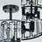Kyersten 12.5 In. 4-Light Modern Small Crystal Black Semi Flush Mount Ceiling Light