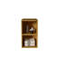 U095-Alice60w-102 Meuble-lavabo gris 60 po avec lavabo double et tablette ouverte Alice