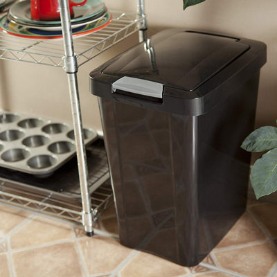 Sterilite 8 Gallon Touch Top Trash Can (Set of 4)