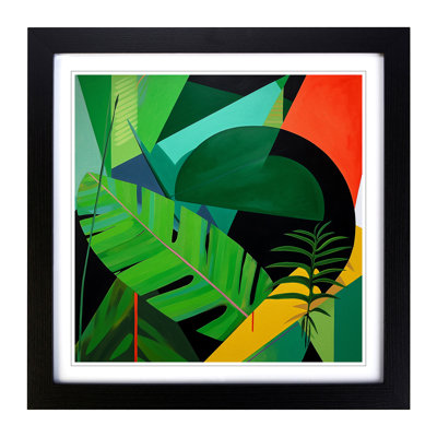 Tropical Leaf Suprematism No.5 - Framed Print