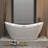 59" Freestanding Acrylic Bathtub with Chrome Drain