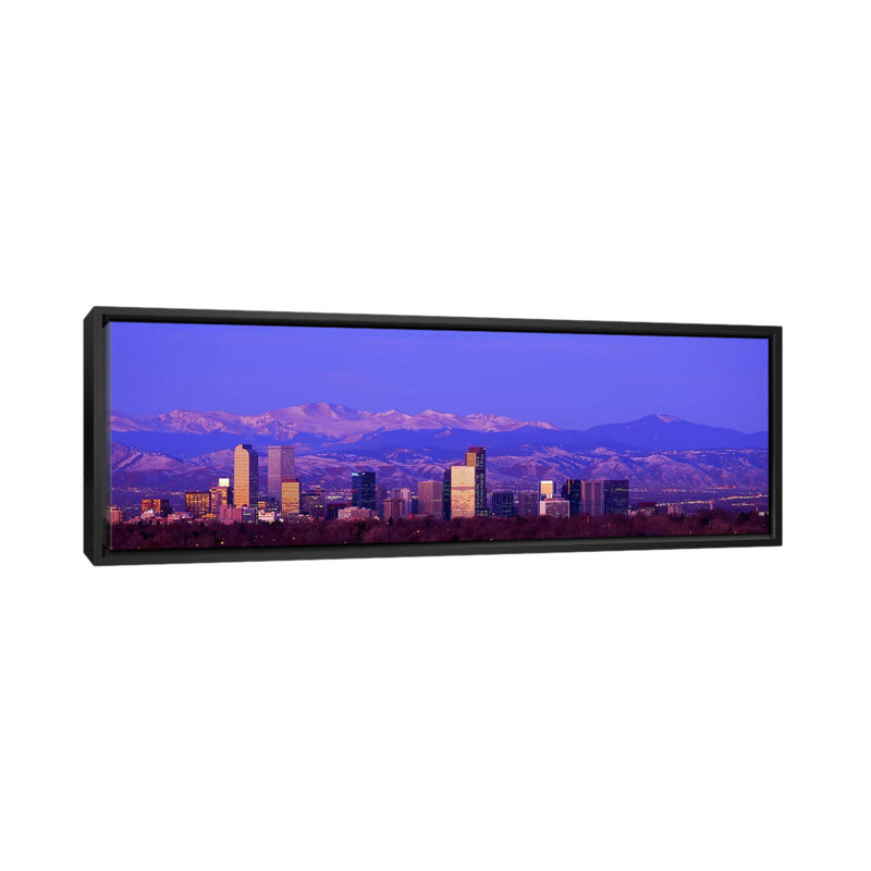 «Denver, Colorado», reproduction de photo sur toile, H 16 po x l 48 po x P 1,5 po, Cadre noir