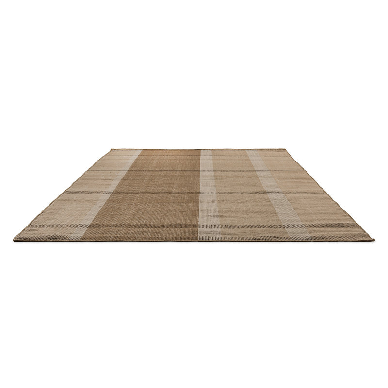 Zona Plaid Area Rug in Brown/Ivory/Beige, Rectangle 8'2" x 11'6"