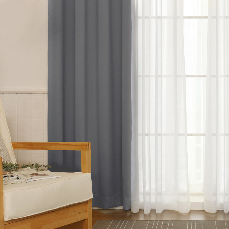 Granados Sheer Curtain, Dark Gray
