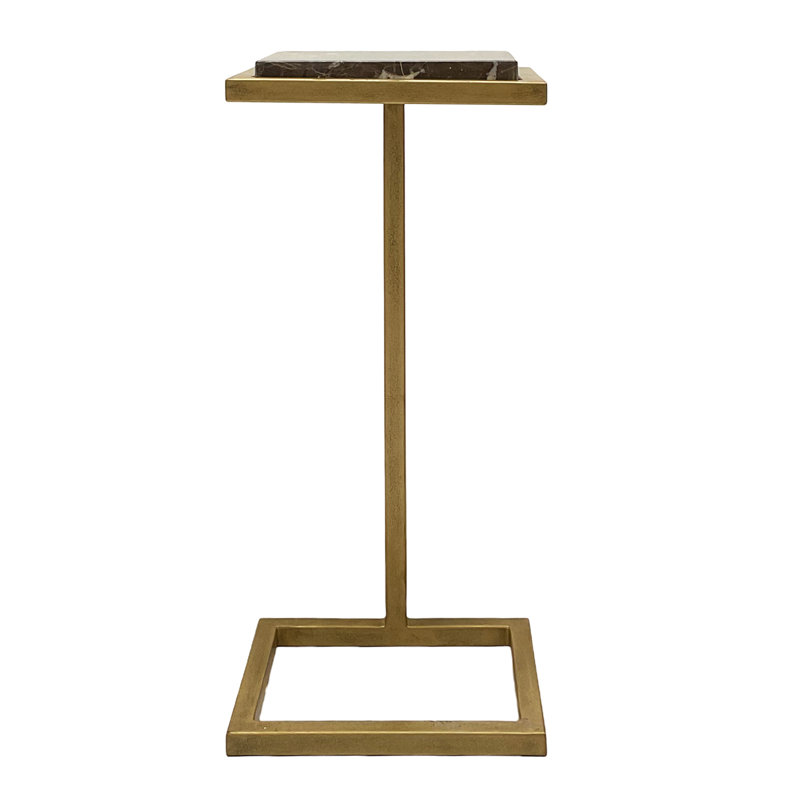 FURNITURE, Brown Top/Gold Base