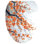  Floral Orange Blossoms Toilet Seat Decal – Toilet Tattoos Modern Static Cling Vinyl Cover Fits Round & Elongated Seats
