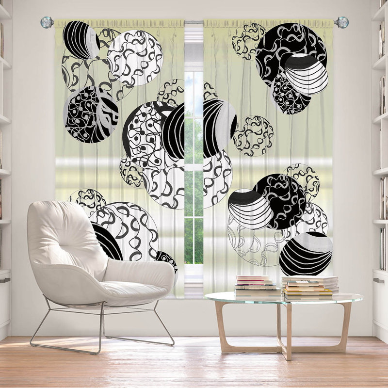 Rideau en polyester Rogenia, L 40 po x L 82 po