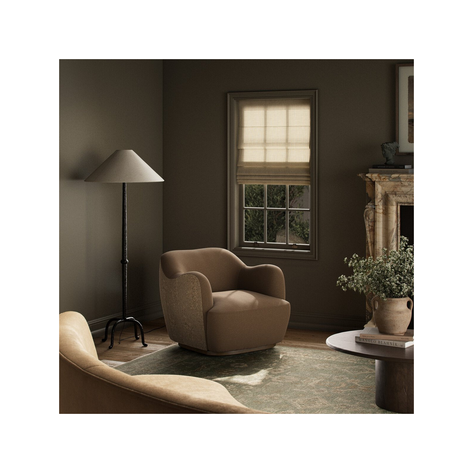Alaska Swivel Barrel Chair, Fallingbrook Cafe Polyester Blend