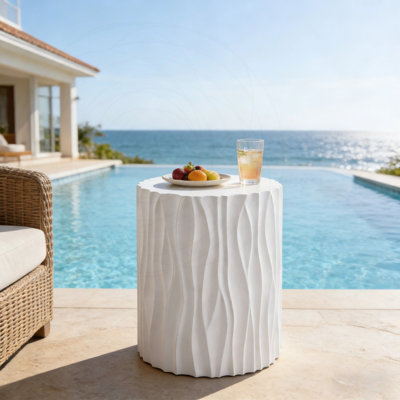 Table d'appoint cylindrique Wave