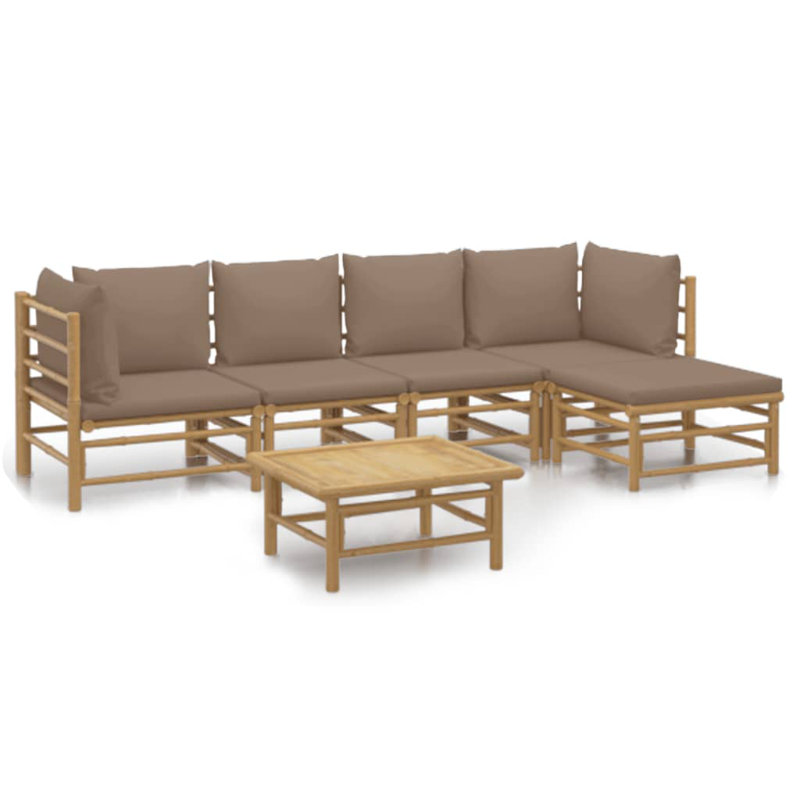 Ensemble de salon de jardin en taupe, Taupe