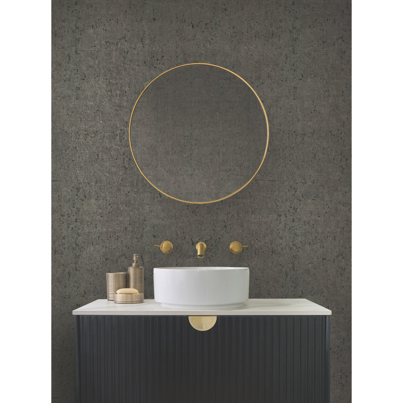 Candice Olson Natural Splendor Grass Cloth Wallpaper Double Roll, Charcoal