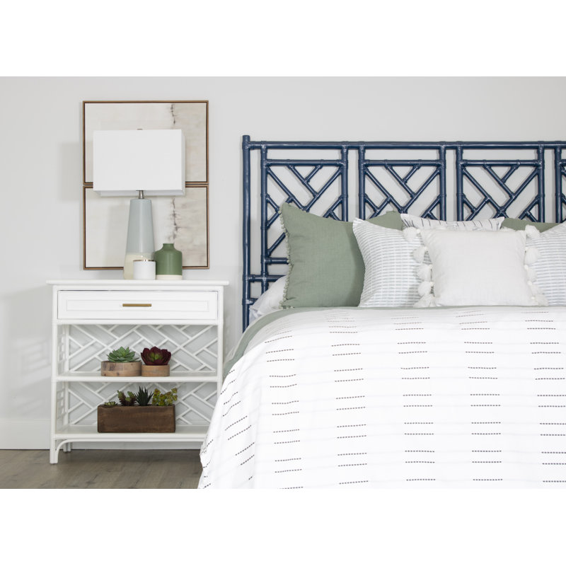 Lit standard Chippendale, Très grand, Bleu marine