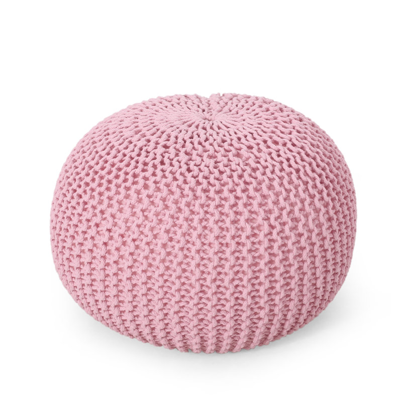 Moorer Upholstered Pouf, Pink