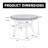 47 Inch Round Oak Finish Dining Table With Lower Shelf