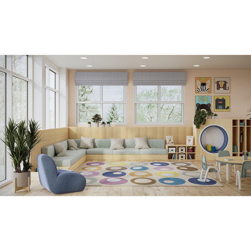 All Together Now 5'4" x 7'8" Area Rug in Colour Beige, Rectangle 5'4" x 7'8"