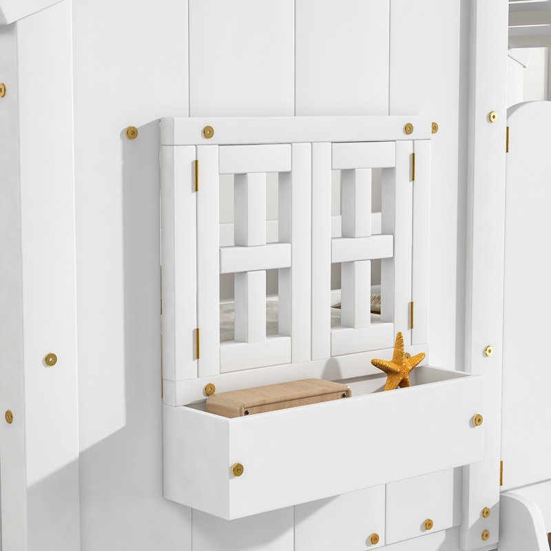 Lit superposé simple en bois de pin pour enfants