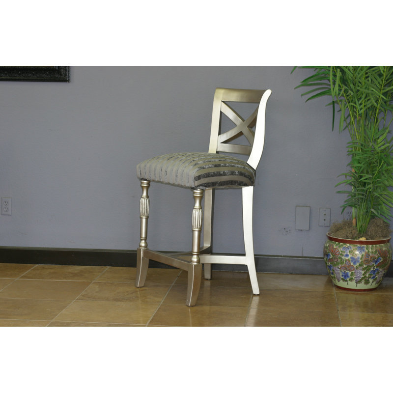 Dachia Upholstered Counter Stool with Solid Wood Frame