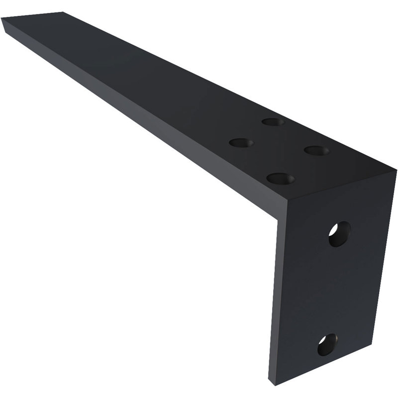 Support dissimulé en acier robuste avec plaque arrière, H 18 po x l 4 po x P 2,5 po