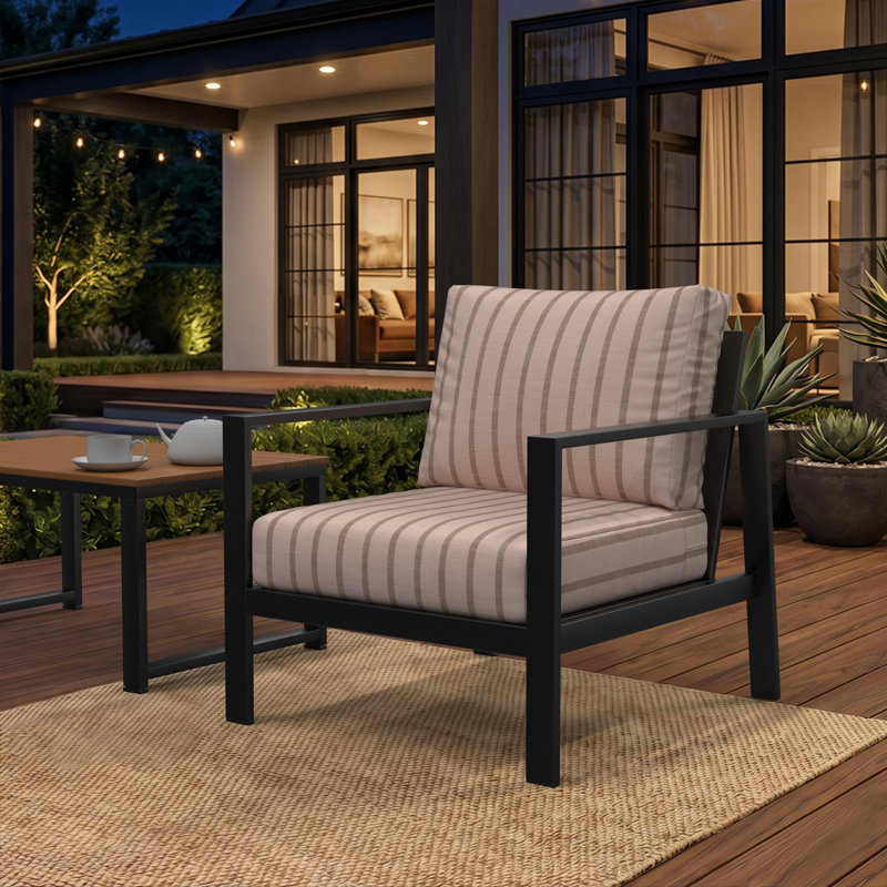 Sunbrella Outdoor Lounge Chair Cushion, Unwind Cameo