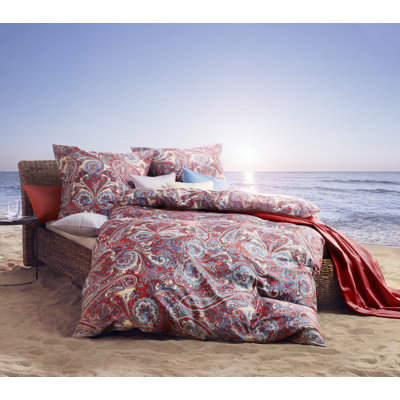 Cotton Paisley Duvet Cover Set with Pillow Shams