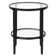 Hera 19.63'' Wide Round Side Table With Clear Glass Shelf