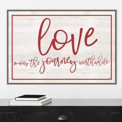«Valentines Sentiment Journey» par Tara Reed, art textuel sur toile encadré